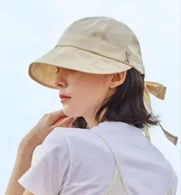 [새상품급] VARZAR 바자르 VA 스터드 리본 보닛 햇 베이지