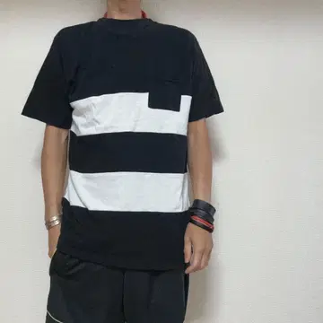 넘버나인 데님 넘버나인 포켓 보더 티셔츠
