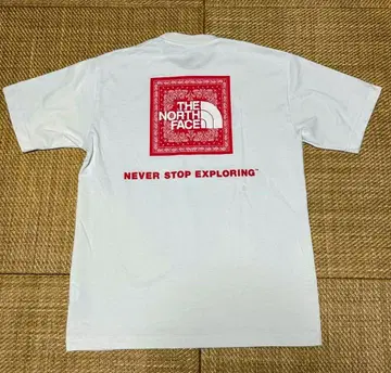 THE NORTH FACE 티셔츠 화이트 박스 로고 반다나