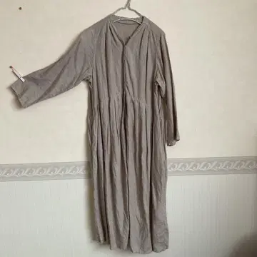 네스트로브 nest robe 린넨 Y넥 드레스 베이지