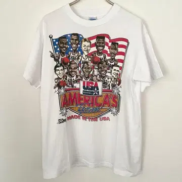 90s USA제 NBA 드림팀 농구 T셔츠 싱글 스티치