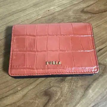 FURLA 악어 엠보싱 명함지갑 카드 케이스