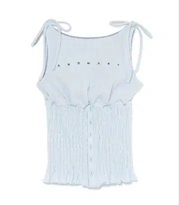 andmary Lana ribbon tops ice blue