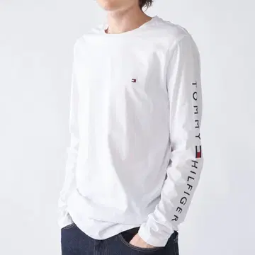미사용 새상품 타미힐피거 숄더 로고 롱 슬리브 T셔츠 롱티