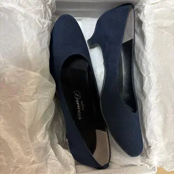 Precious 네이비 스웨이드 느낌 펌프스 23.5cm 4E