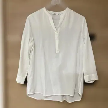UNIQLO 스키퍼 칼라 긴팔 블라우스 화이트