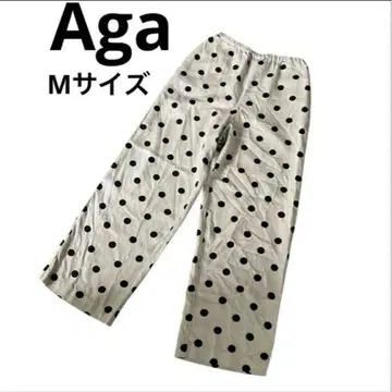 스콧 클럽 Aga 이지 팬츠 도트 올 패턴 마 혼방 린넨 혼방