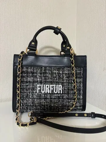 FURFUR 트위드 토트백 숄더백