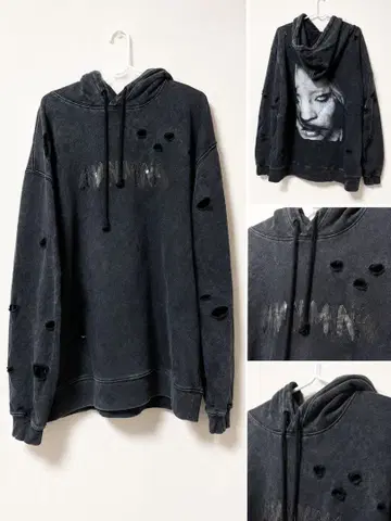 찬미나 AOD4 HOODIE 데미지 가공 후드티 L 사이즈 완판템
