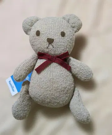 파밀리아 familiar 뜨개 인형 곰 레트로 장기 보관품 택 포함