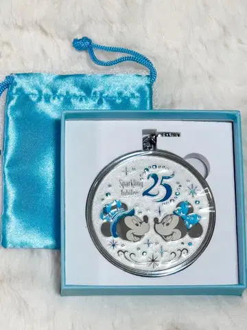 도쿄디즈니씨 25주년 컴팩트 거울 쥬빌리 블루 새상품