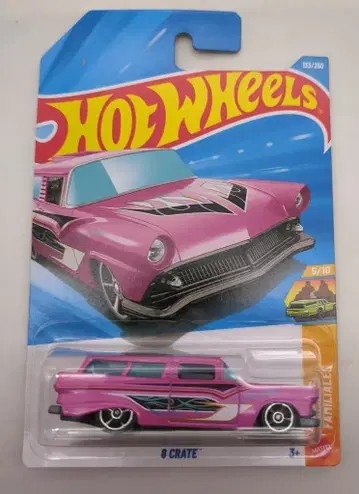 MATTEL HOTWHEELS WAGONS FAMILIALES 5/10 JJJ86 8 CRATE 핑크 133/250