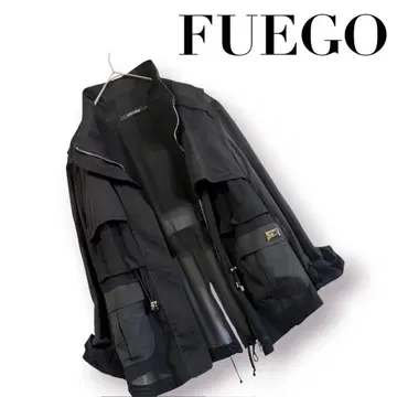 새상품급 프랑스 FUEGO 시어 블루종 셔츠 코트 긴팔 자켓 블랙
