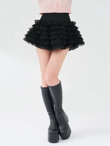 [컨디션 최상] 다리치 코르셋 디자인 볼륨 튤 미니 스커트 FL