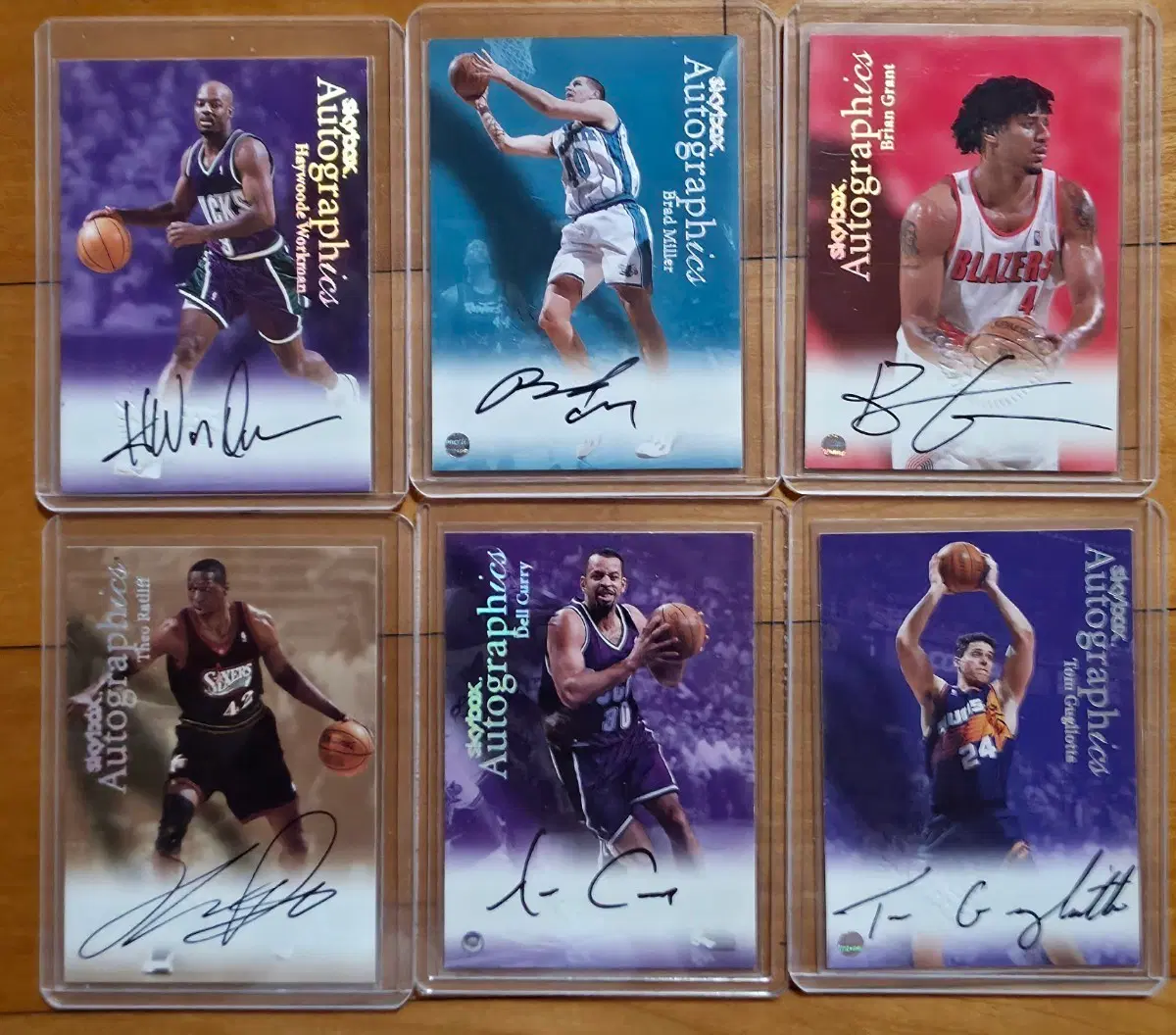 1996-97 SkyBox Premium Autographics 정품 오토그래프 카드 6장 일괄