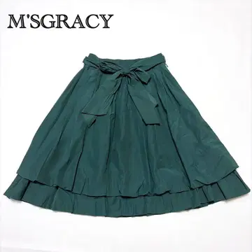 M'S GRACY 벌룬 스커트 리본 벨트 일본제 레이어드 플레어