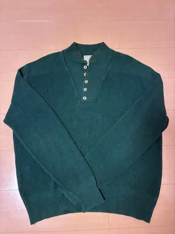 [ 구제 의류 ] 90s L.L.Bean 헨리넥 니트 코튼 100 USA 제조