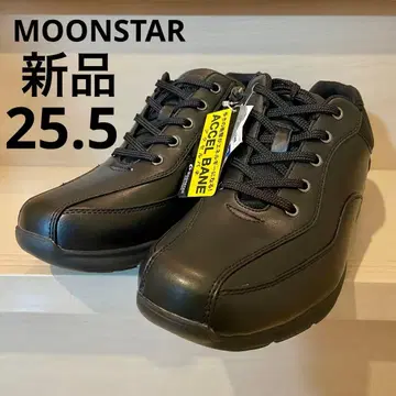 새상품 MOONSTAR 문스타 비즈니스 슈즈 25.5cm 블랙 사이드 지퍼