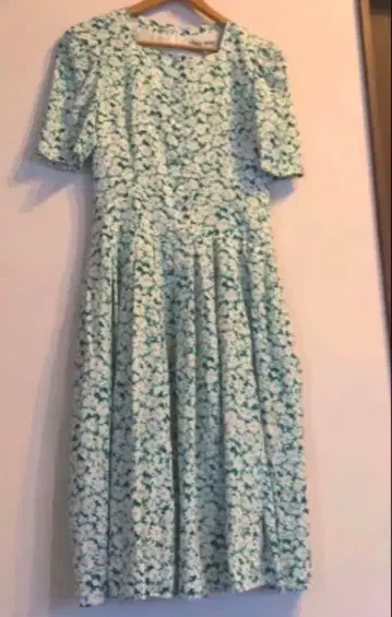 HANAE MORI 꽃무늬 vintage 레어 반팔 롱 원피스
