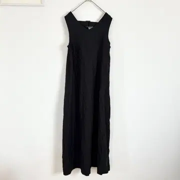 라우레아 슬리브리스 롱 원피스 마 혼방 심플 깔끔 귀여운