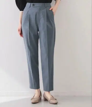 여성용 테이퍼드 팬츠 블루 그레이