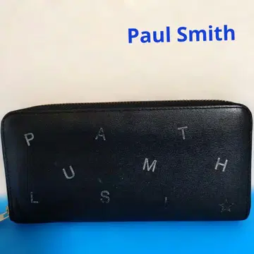 Paul Smith 장지갑 가죽 라운드 지퍼 블랙