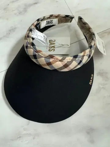 DAKS LONDON 선바이저 체크 무늬 블랙