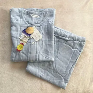[ UCHINO ] 일본 아토피 협회 추천품 마쉬멜로우 거즈 노카라 파자마