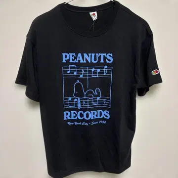 PEANUTS RECORDS 티셔츠 블랙 S 사이즈