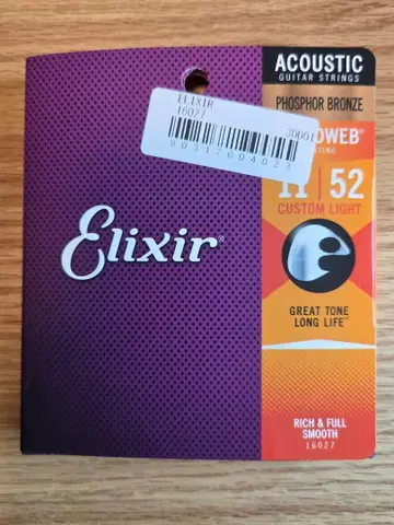 Elixir 어쿠스틱 기타 줄 11-52 CUSTOM LIGHT