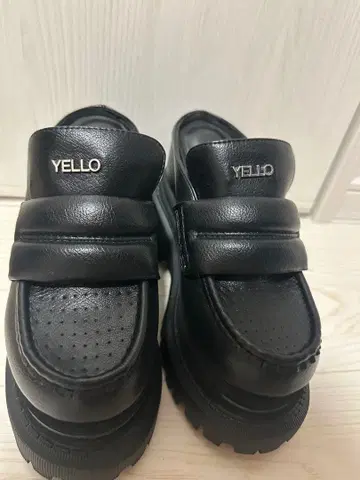 YELLO 통굽 로퍼 샌들 블랙 M 사이즈