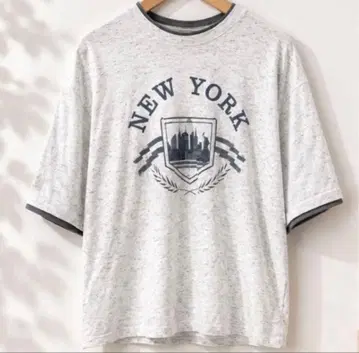 90s 00s USA 구제 의류 NEWYORK T셔츠 멜란지 그레이