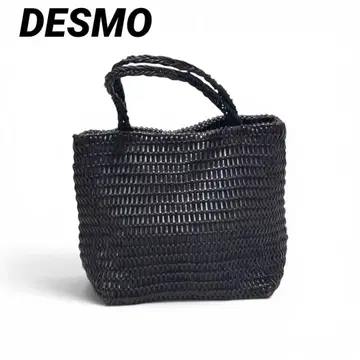 고급 DESMO 데즈모 메쉬 가죽 핸드백 카고백 스타일 브라운