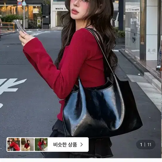 슈펜 블랙 레더 숄더백 사용감 xx