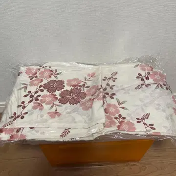 유카타 고전 꽃무늬 아이보리