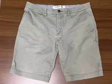LACOSTE 남성용 하프 팬츠 카키 L 사이즈