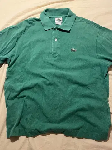 LACOSTE 피케 셔츠 그린 사이즈 5