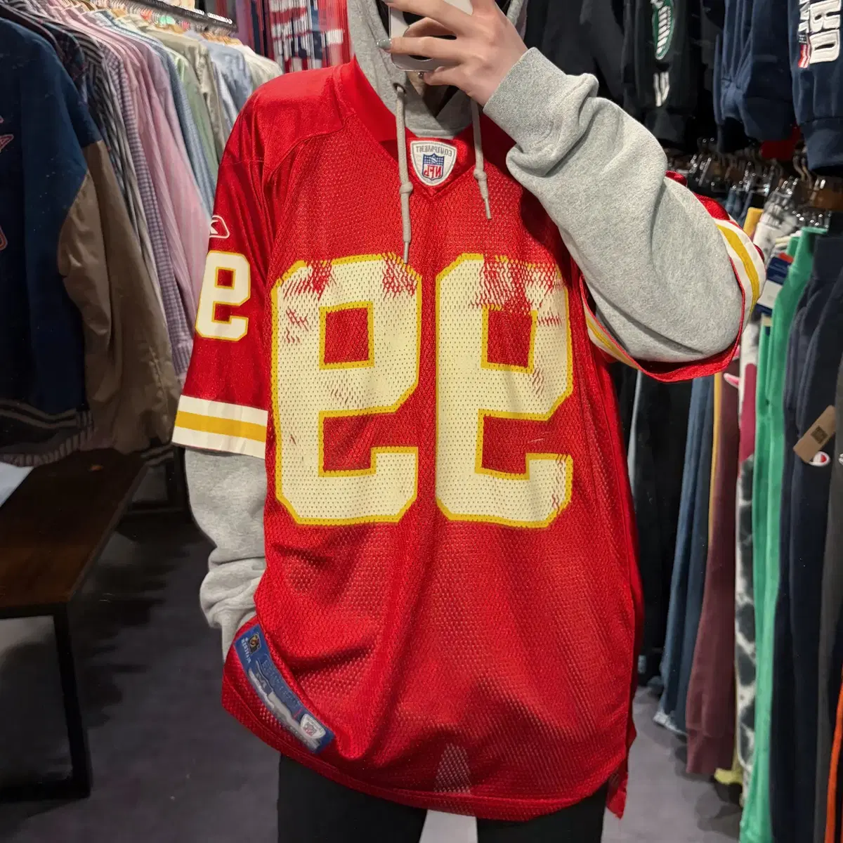[IM] Reebok NFL 캔자스시티 치프스 BELL NO.99 풋볼 져지 레드