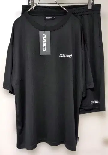 marucci 티셔츠 하프 팬츠 상하의 세트 블랙 LL
