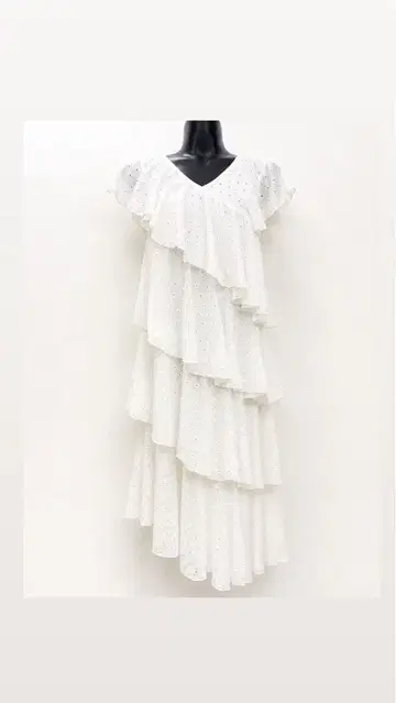 Jean Paul GAULTIER 도트 레이스 원피스 화이트 38