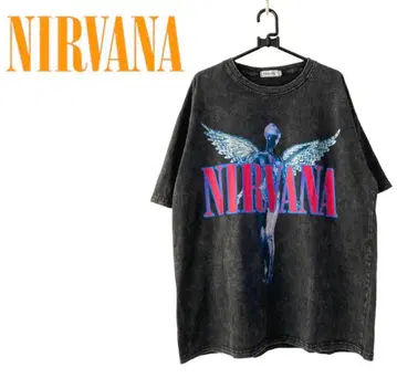 Nirvana 밴드 티셔츠 빈티지 가공 락 아메카지 닐바나