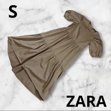 [ ZARA ] 여성용 롱 티어 원피스 S 베이지