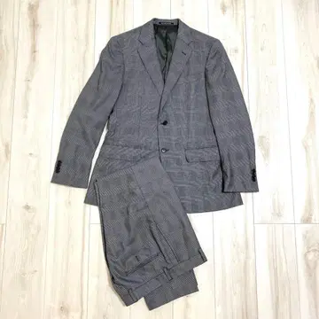 가격 인하 [ 새상품급 ] 그린 레이블 수트 체크 그레이