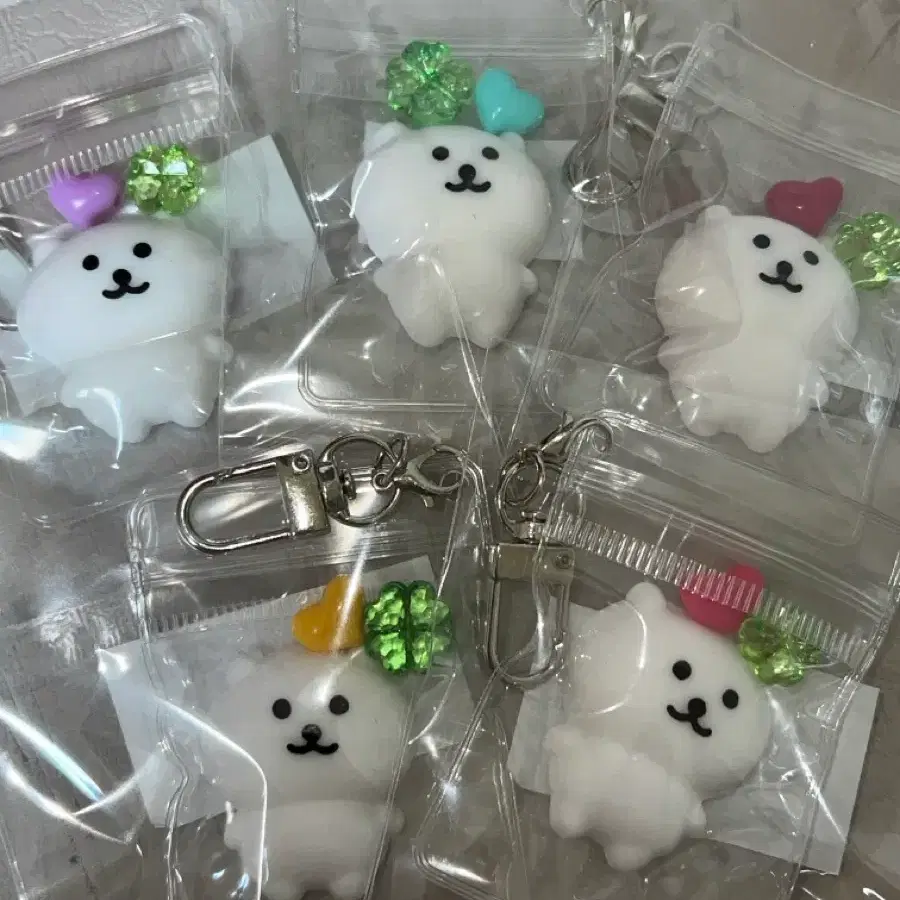 귀여운 농담곰 말랑이 행운 키링-새상품