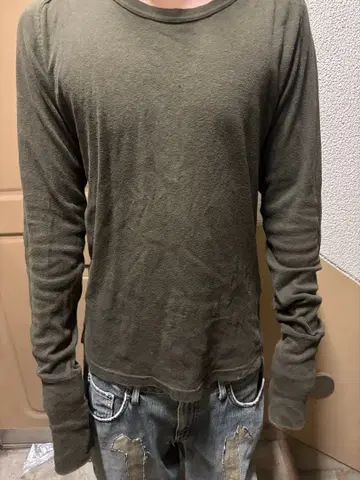 Y's 롱 슬리브 맨투맨 카키 아카이브