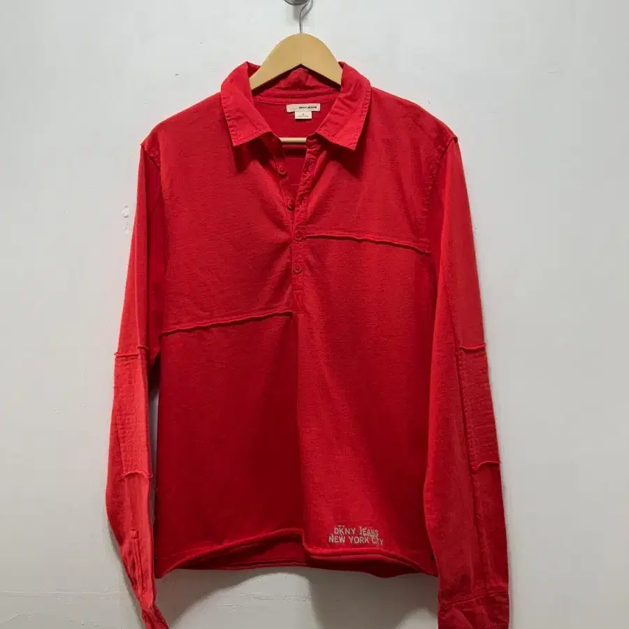 DKNY Jeans 레드 긴팔 셔츠 M-L