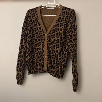 MOUSSY 레오파드 무늬 가디건 FREE