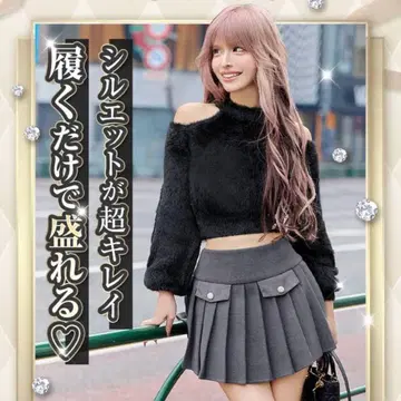 새상품급! Rady 미니 플리츠 스커트 이너 팬츠 포함 그레이 S 여성용