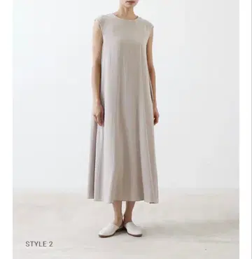evam eva E231T159 코튼 슬리브리스 원피스 아이보리