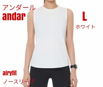 안다르 ander airyfit 슬리브리스 L 화이트